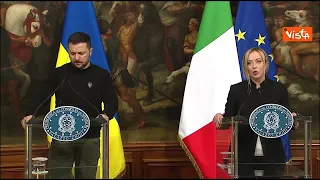 Meloni: "Il mio amico Zelensky è qui e scommette sull'Italia per ricostruire l'Ucraina"