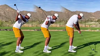 Tony Finau Golf Swing 2022 - 3 Wood DTL - Slow Motion