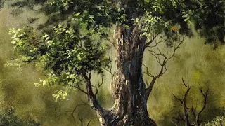 How To Paint A Tree In A Forest With Oil - Paintings By Justin