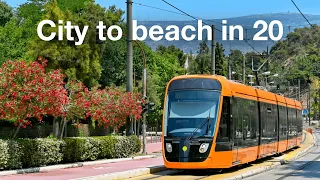 Greece’s Beautiful Beach Tram in Athens | Solo Travel POV Trip Report [4K]