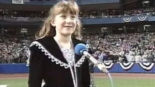 WS1996 Gm6: Skleros performs the national anthem