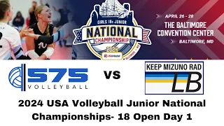 2024 USA Volleyball Junior National Championships - 18 Open Mizuno Long Beach vs 575 - Day 1