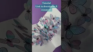 🦋 Tutorial How to make a pop up floating Butterfly card FREE PDF WOW #butterfly