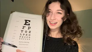 ASMR eye doctor roleplay (soft spoken, writing sounds)