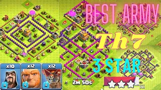 Th7 attack strategy with 12 giant, balloon and wizard | Townhall 7 best attack strategy