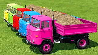 LOAD WOOD CHIPS & TRANSPORT WITH MERCEDES & MINI TRUCKS - Farming Simulator 22