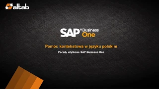 SAP Business One instrukcja po polsku - jak korzystać