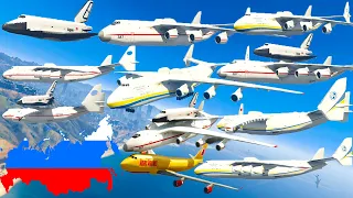 GTA V: Every Biggest Antonov AN-225 Mriya Airplanes Pack Best Longer Crash and Fail Compilation