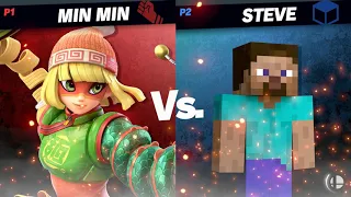 Super Smash Bros Ultimate|Gameplay Español|Modo Competitivo: Steve vs Min Min