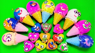 Looking For Numberblocks with All CLAY in ICE cream,Mini Hear... Mix Coloring👀Satisfying ASMR Video