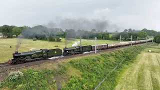 Double headed Castles on the Welsh Marches Express including the DEAFENING ROAR on the Lickey Bank
