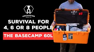 The ULTIMATE Survival System for 8 People comes in a Yeti - The Basecamp 60L by Uncharted Supply Co