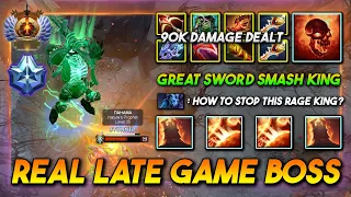 REAL LATE GAME BOSS Wraith King With Max 8Slotted Item Build Great Sword Smash Deleted All DotA 2