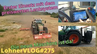 LohnerVLOG#275 Neue Werkzeugmaschine ist da und MEGA schwer I Mulchen mit FJD Lenksystem im Fendt