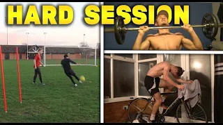 OUR HARDEST DAY IN LOCKDOWN... (TRAINING DAY IN THE LIFE OF A FOOTBALLER)