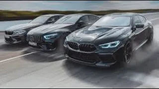 БМВ М5 против Mercedes GT 63 S против BMW M8