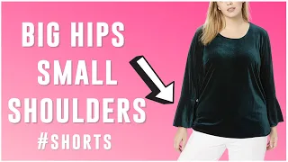 Style Tip For PEAR SHAPE Women | Big Hips Small Shoulders #shorts