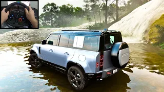 Discovered a secret waterfall | LAND ROVER DEFENDER | Forza Horizon 5 | G29 Gameplay