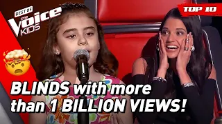 MOST VIEWED Blind Auditions of The Voice Kids worldwide! 😱 | Top 10 (2022 update)