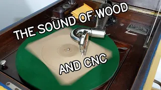 What does a record made of WOOD sound like? | CNC milling phonograph record grooves