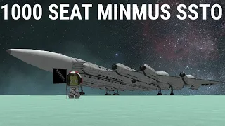 KSP: 1000 Seat Minmus SSTO! No refueling/ Mining  (1000 sub special) STOCK