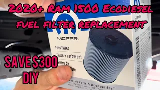 2020+ Ram 1500 Ecodiesel fuel filter replacement- DIY