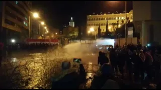 Lebanese security forces use water cannon to disperse protesters in Beirut | AFP