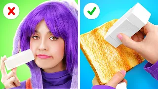 TRYING CRAZY FOOD HACKS || Cool Life Hacks with Your Favorite Food! Easy DIY Tips by 123 GO! FOOD