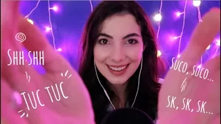 ASMR: MOUTH SOUNDS, BRUSHING CAMERA, HAND MOVEMENTS 🎧BINAURAL👂