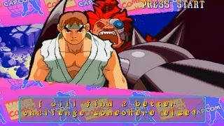 Marvel super heroes vs Street fighter - Cyber Akuma & Ryu (Gameplay completa)