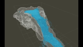 Fluid simulation with object interaction (longer version, left view)