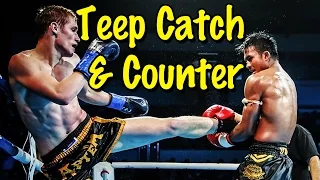 Muay Thai Teep Counter Technique - Catch and Hook