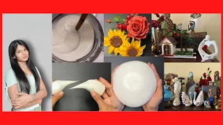 Best homemade air dry clay and tips/No crack porcelain clay recipe/Art & Craft/Sharmin’s Art Forum