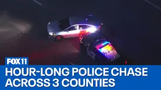 Police chase suspect breaks 100 mph