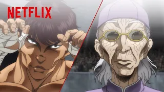 戦闘シーン - 郭海皇 VS サムワン海王 | バキ | Netflix Japan