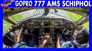 BOEING 777 landing Amsterdam Schiphol | Flight Deck GoPro Views