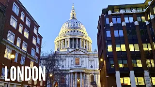 Walking London’s Landmarks | St Paul's and Millennium Bridge | London Walk 4K