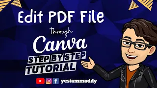 CANVA TUTORIAL : Edit PDF File through Canva #yesiammaddy #canvatutorial