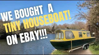 We bought a TINY HOUSEBOAT on EBAY - here's a tour BEFORE renovations begin!
