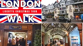 LIBERTY OF LONDON CHRISTMAS SHOP OLDEST LUXURY SHOP #christmas #shopping #london