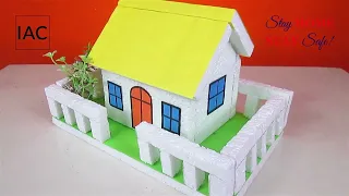 How to make a beautiful house with thermocol | The most easiest way to make a nice thermocol house.