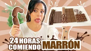 24 HORAS COMIENDO MARRÓN | RETO SandraCiresArt | All Day Eating Brown Food Challenge