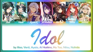 IDOL 「アイドル」 |Chorus/Mashup Genshin Impact(IA) & Ai Hoshino| Full ROM/ESP/ENG Color Coded| Oshi no Ko