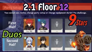 2.1 Spiral Abyss Floor 12 Duos 9 Stars - Genshin Impact Mobile