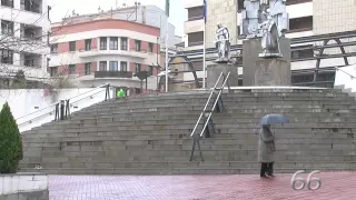 Nieva en las calles de Alcoy