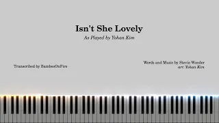 Isn't She Lovely arr. Yohan Kim | Jazz Piano Transcription