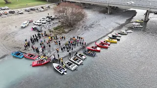 58 Jetboats take on the Waimak bridge to bridge run