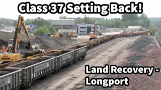 Class 37 SETTING BACK at Land Recovery in Longport - Plus LOCOS in EMD Longport Yard 10/05/24