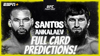 UFC FIGHT NIGHT SANTOS VS. ANKALAEV FULL CARD BREAKDOWN + PREDICTIONS!