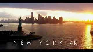 NEW YORK - NEW YORK - in 4K UHD  Aerial View - Before the Corona-Crisis hit the Big Apple